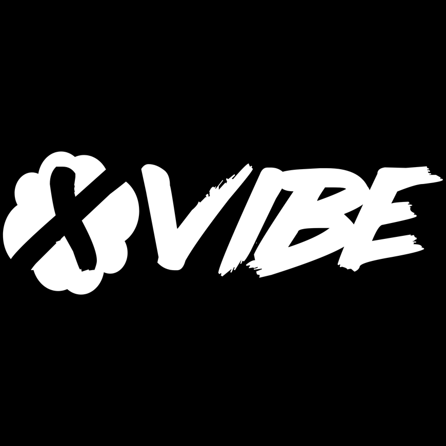 Logo XVIBE — grafika, którą Mixcloud pokazuje przy obu odcinkach X NADAJE